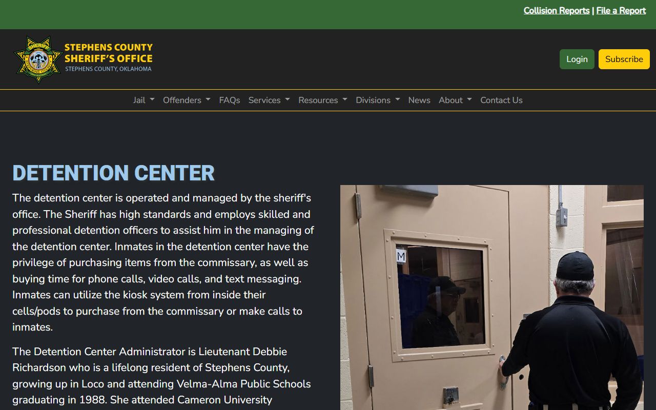 Stephens County Jail detention center facility information